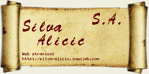 Silva Aličić vizit kartica
